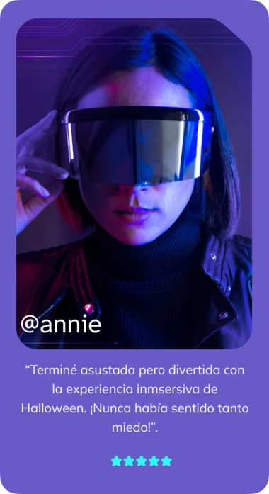 chica con gafas de realidad virtual